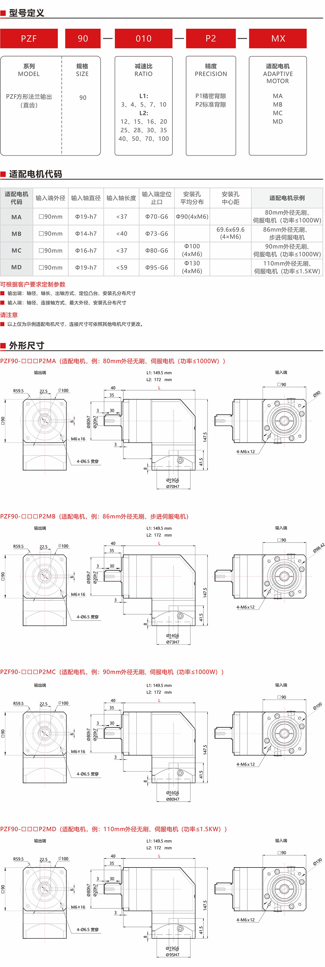PZF90直角減速機，減速箱產品詳情.jpg